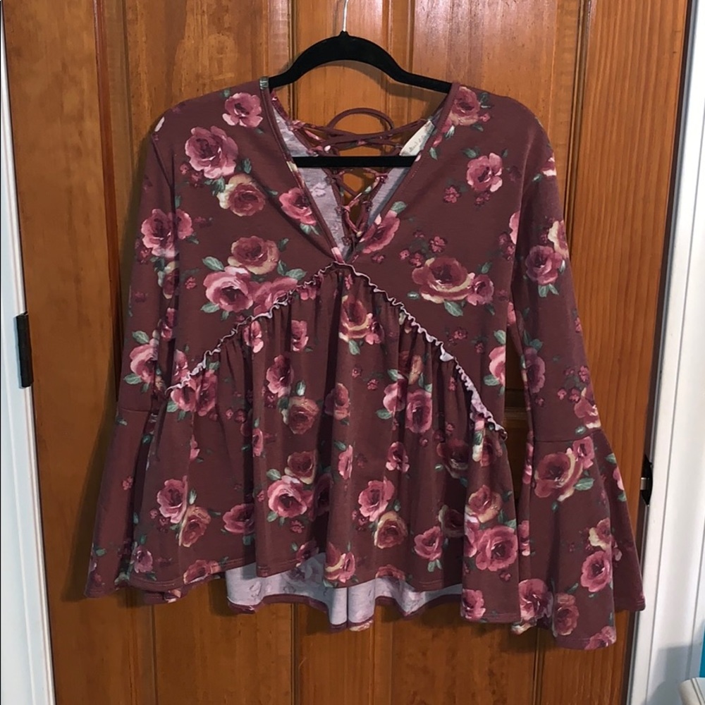 Altar’d state criss cross back with bell sleeves